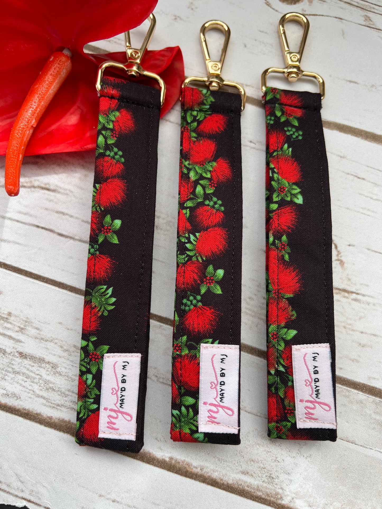 “Lehua” Keychain Keyfob Wristlet