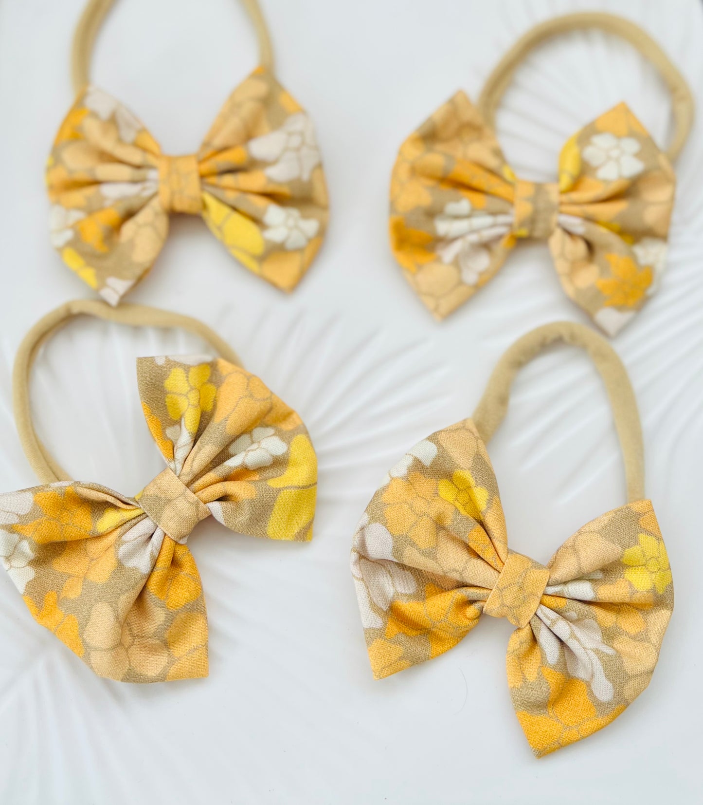 Puakenikeni Burst Yellow Hair Tie/Headband or Clip