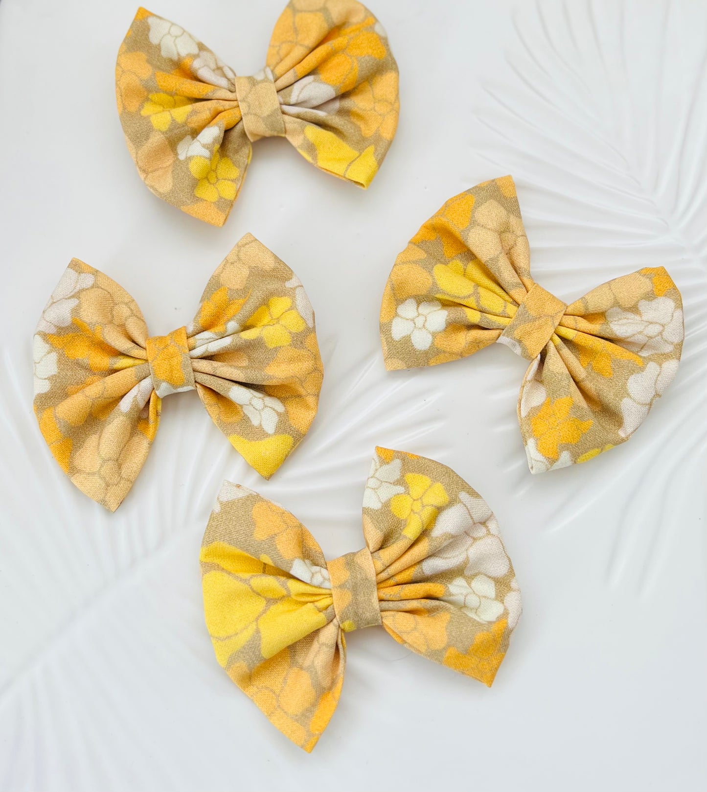 Puakenikeni Burst Yellow Hair Tie/Headband or Clip