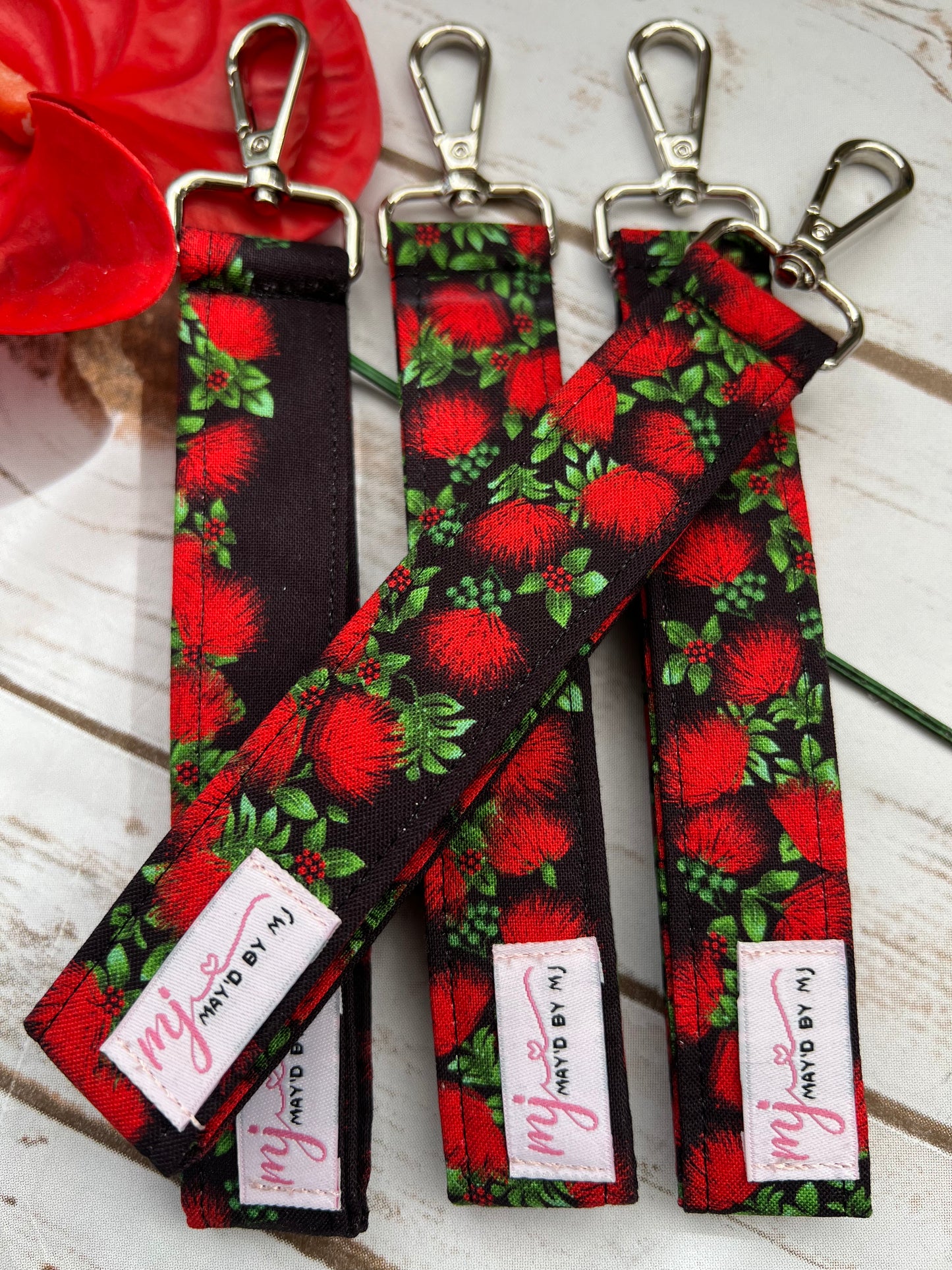 “Lehua” Keychain Keyfob Wristlet