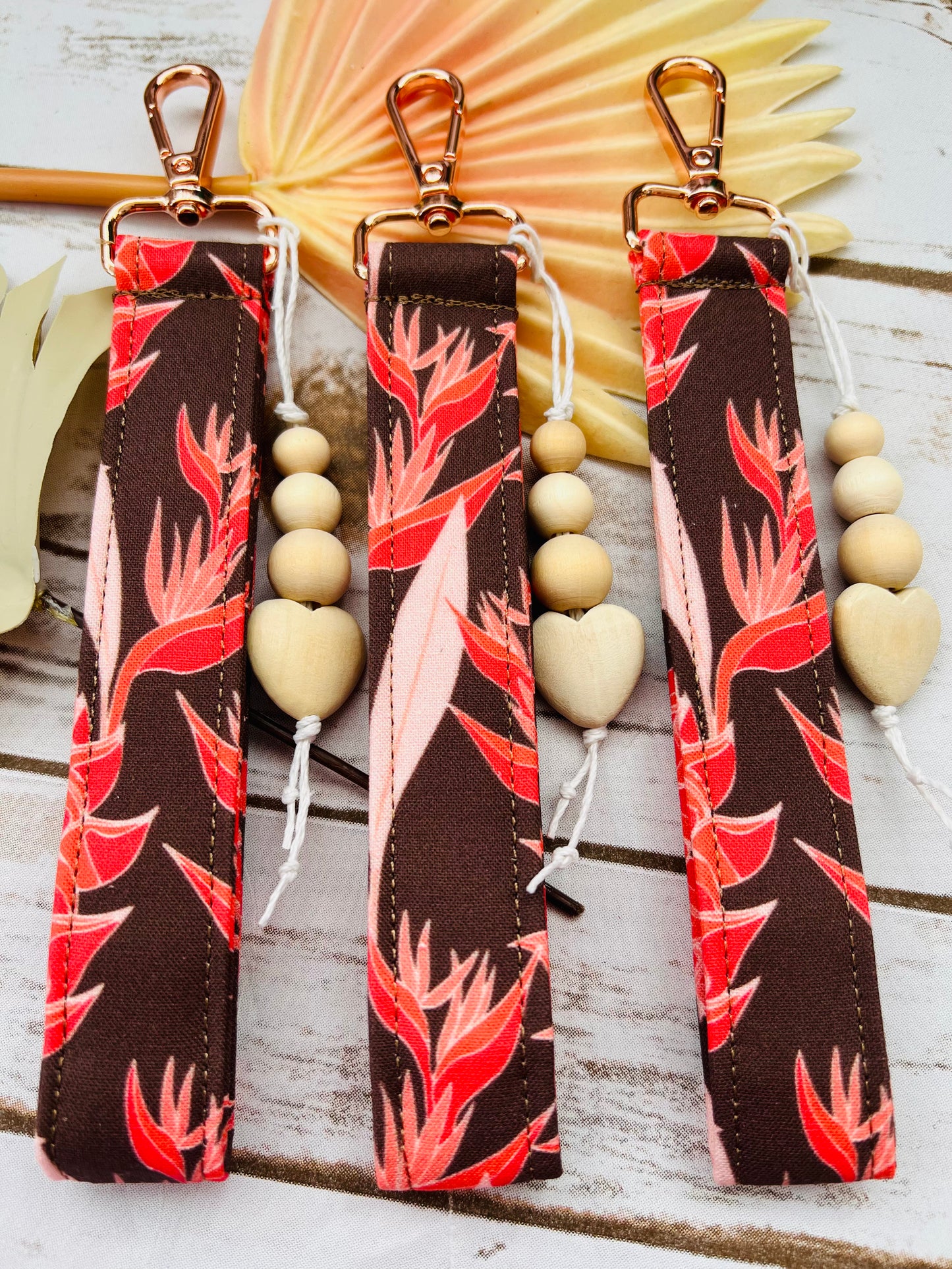 “Heliconia Paradise” Keychain Keyfob Wristlet