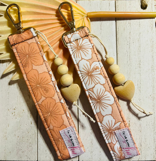 “Hibiscus” Keychain Keyfob Wristlet