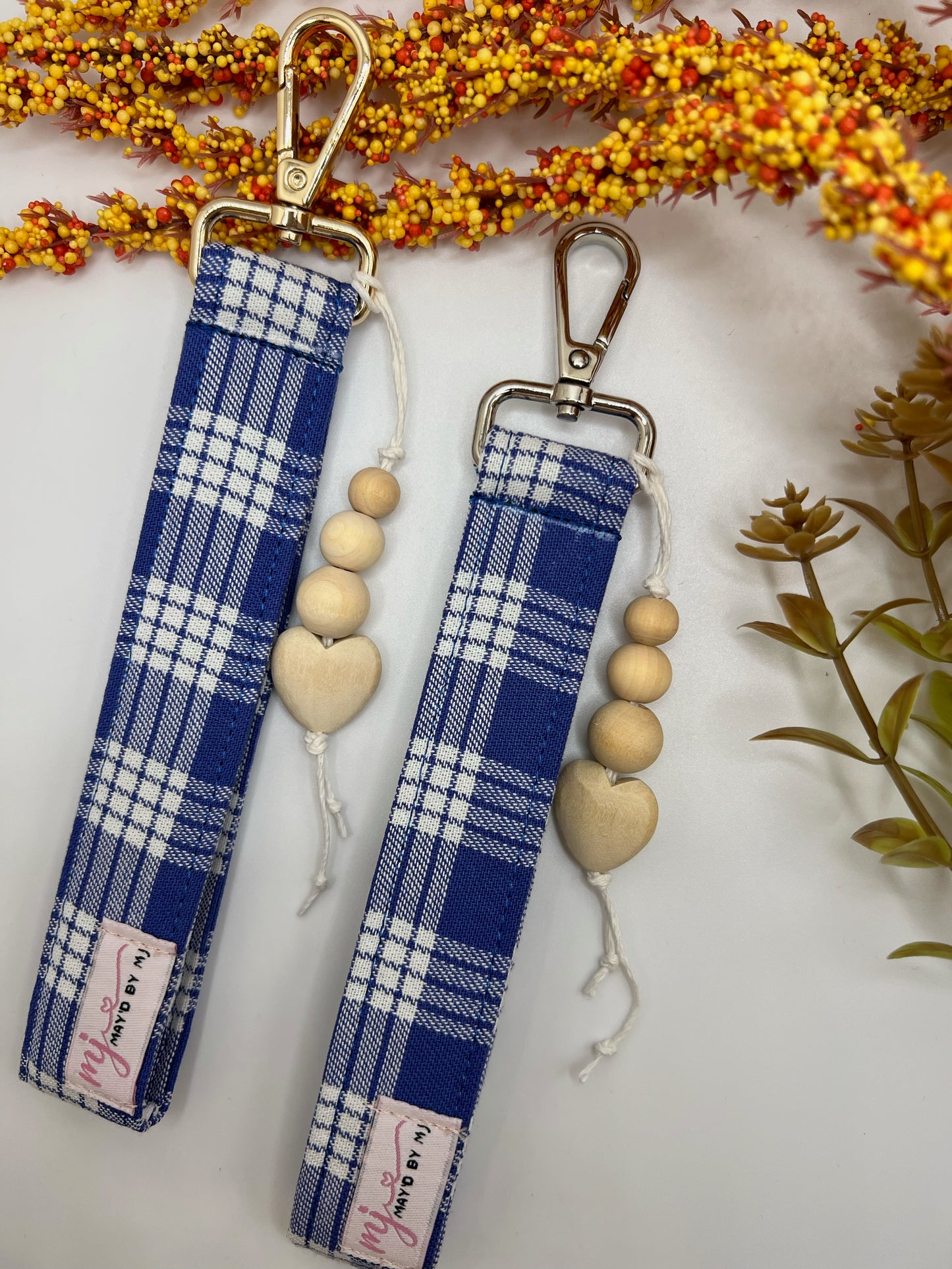 "Blue Palaka" Keychain Keyfob Wristlet