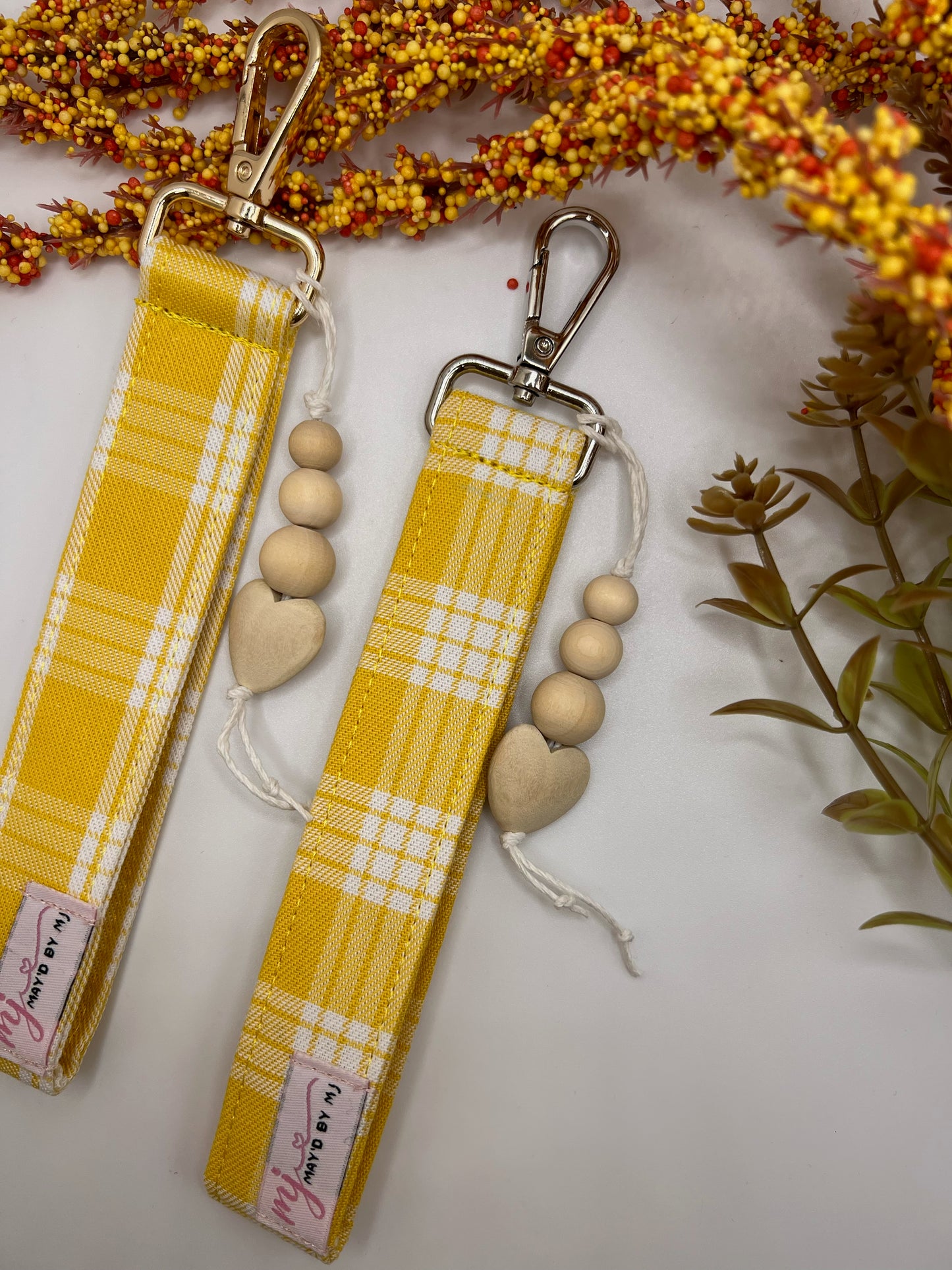 "Yellow Palaka" Keychain Keyfob Wristlet