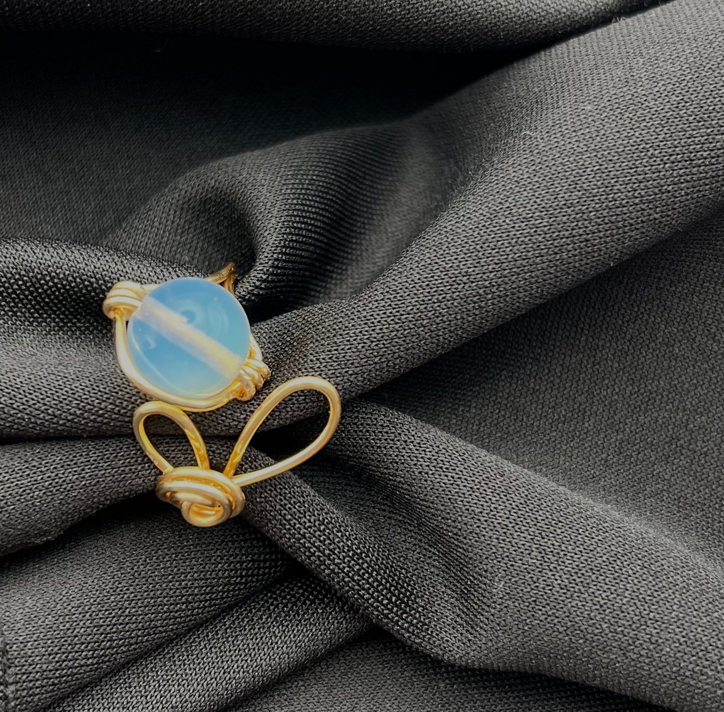 Opalite adjustable ring